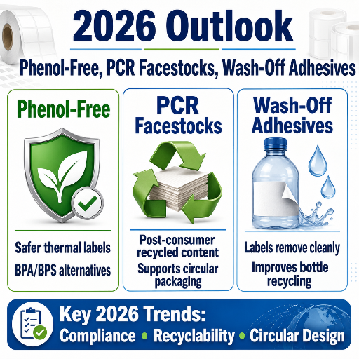 2026 Outlook — Phenol-Free, PCR Facestocks, Wash-Off Adhesives
