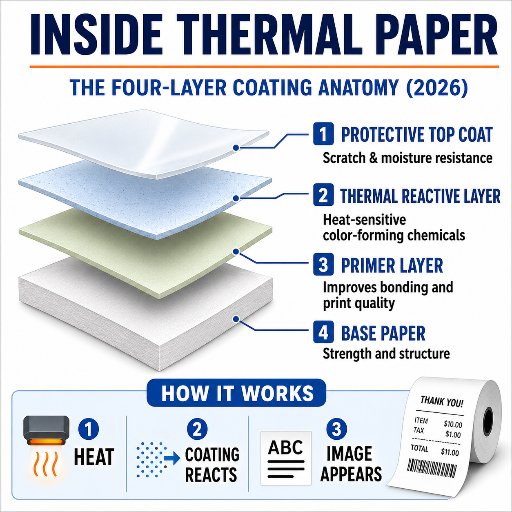 Inside Thermal Paper The Four-Layer Coating Anatomy