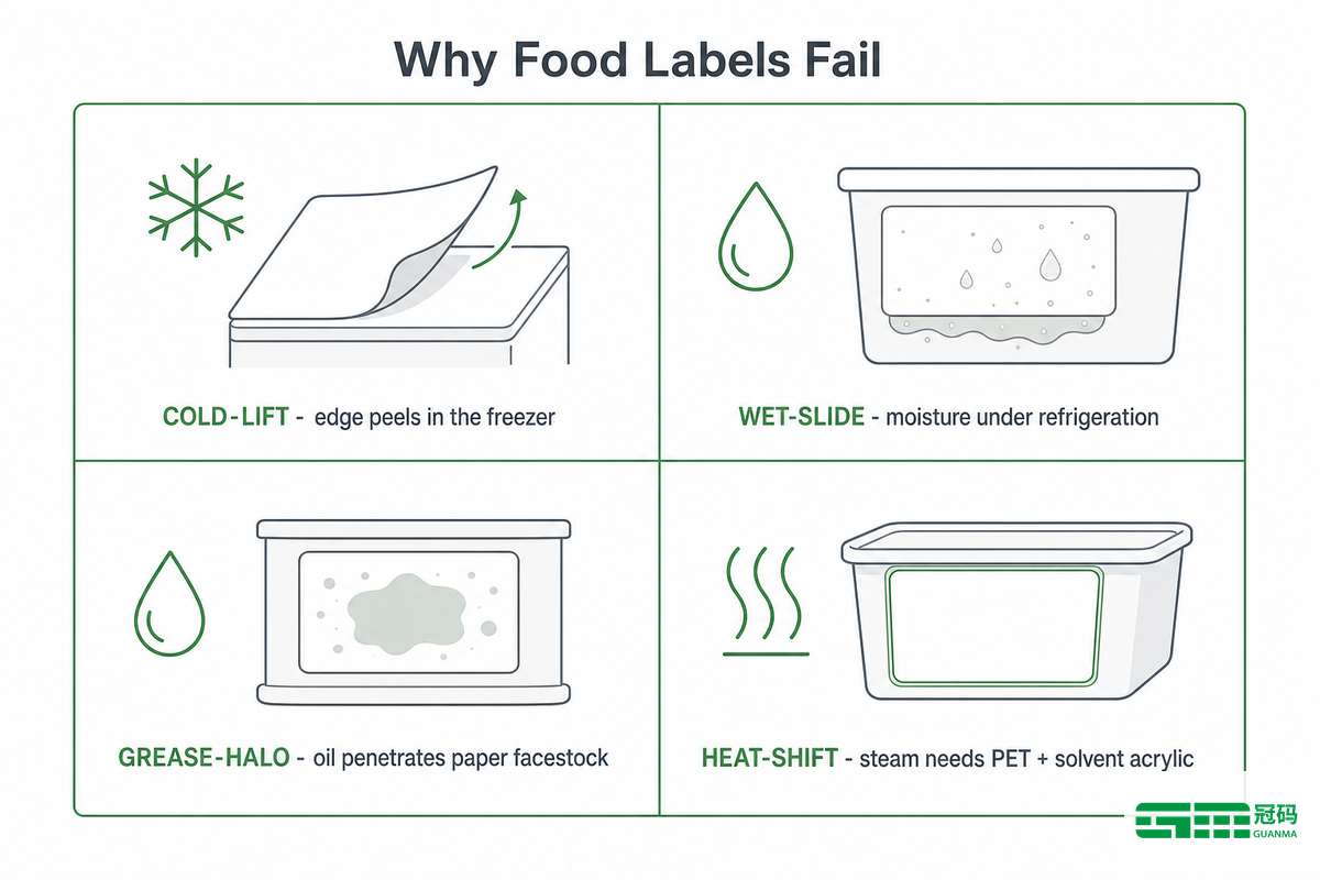 Why Food Labels Fail: Freezer, Moisture, Grease & Heat — Guanma