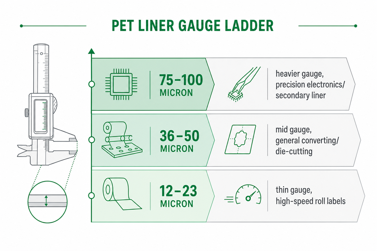 PET Liner Gauge Ladder — Choosing Thickness by Application — Guanma