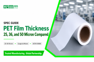 PET Film Thickness Guide: 25µm vs 36µm vs 50µm