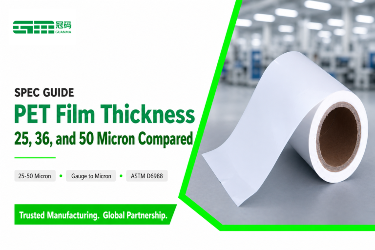 PET Film Thickness Guide: 25µm vs 36µm vs 50µm