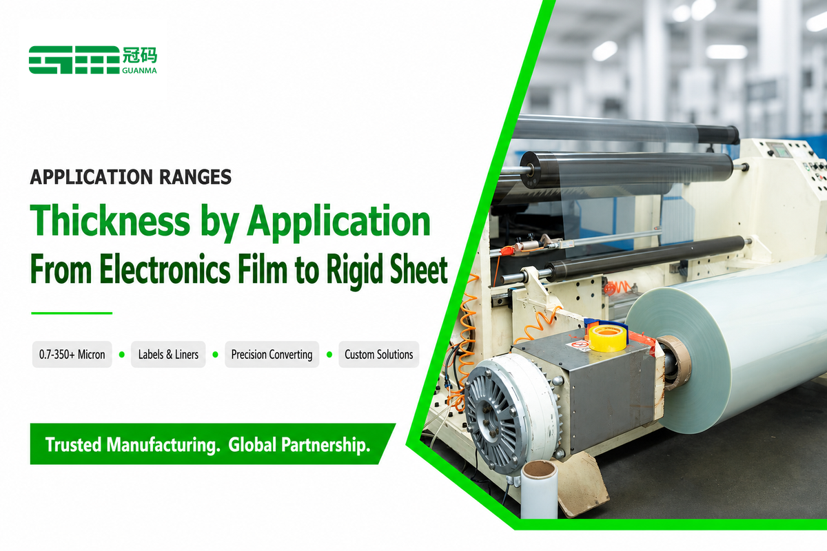 Typical PET Film Thickness Ranges by Application — Guanma