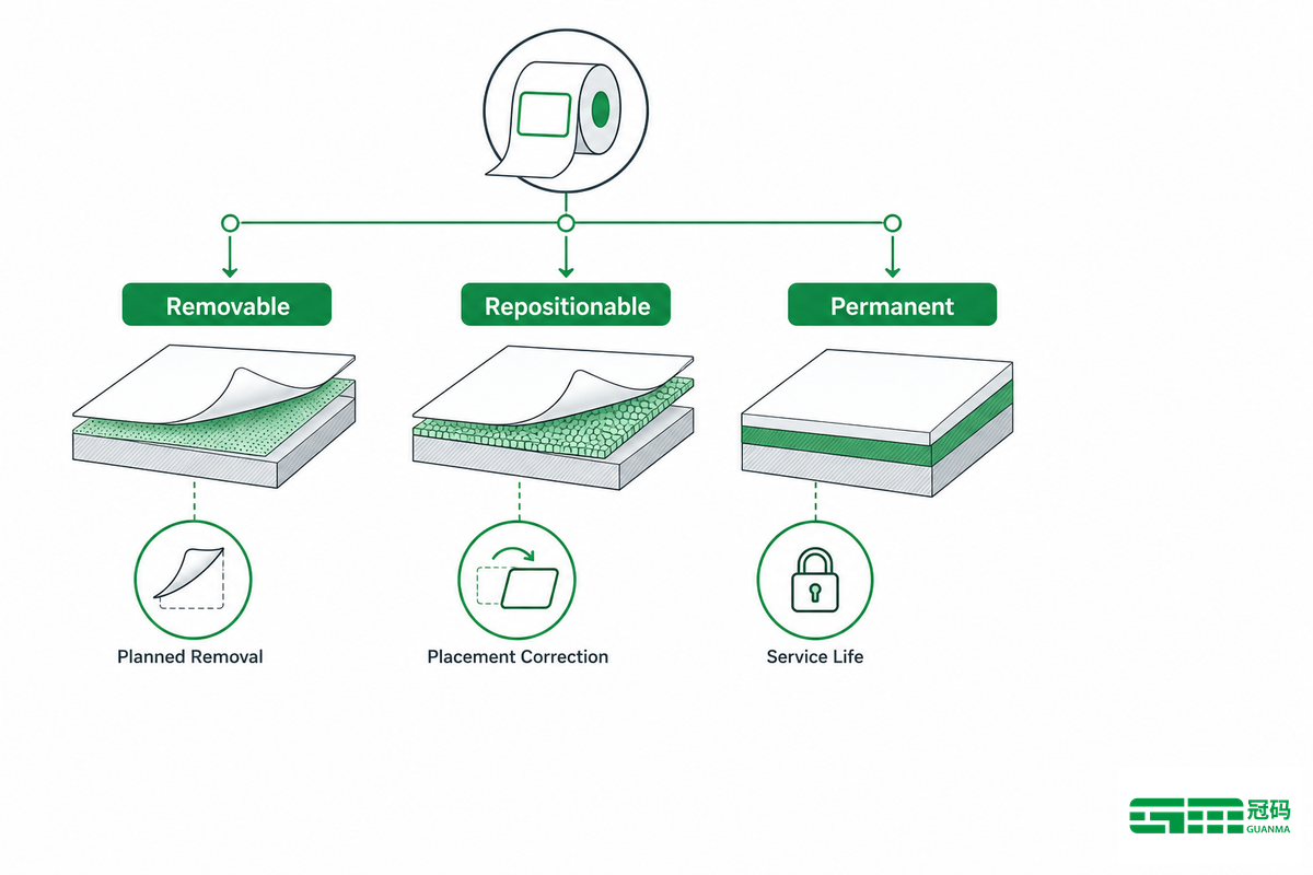 Removable vs. Repositionable vs. Permanent: Choose by the Job, Not the Word on the Datasheet - Guanma