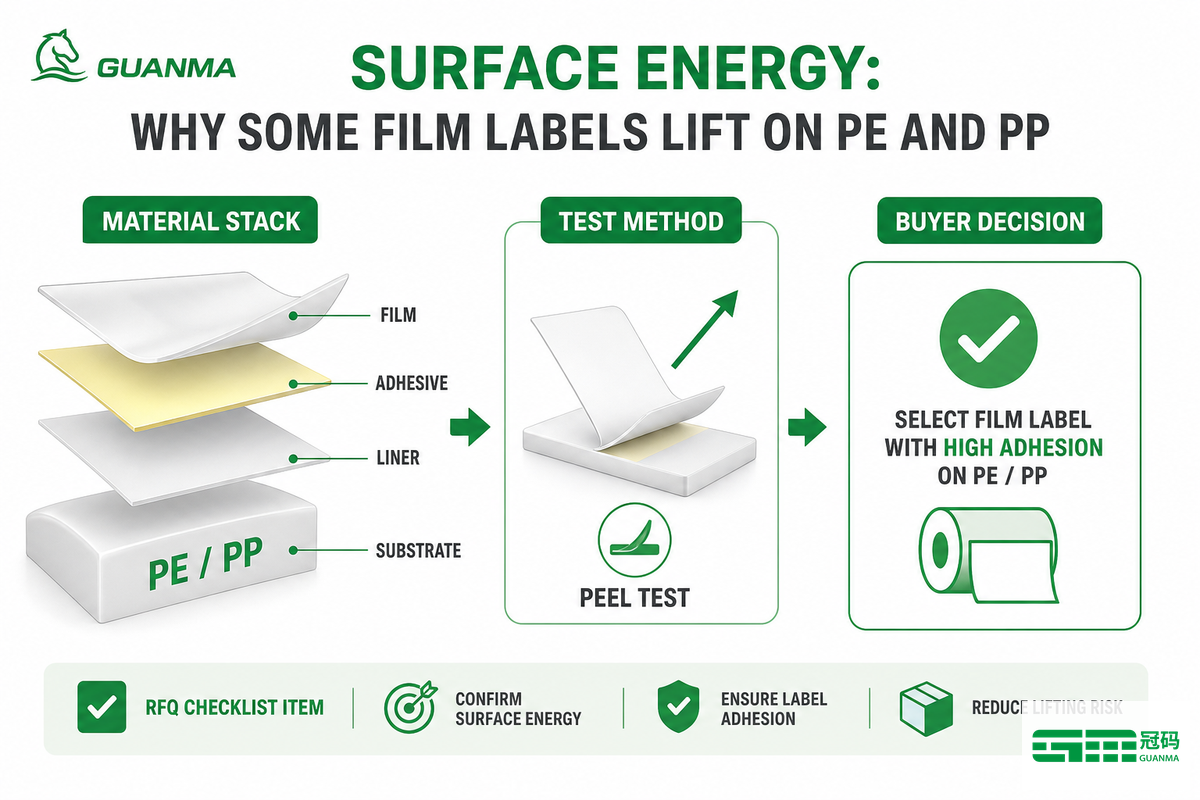 Surface Energy: Why Some Film Labels Lift on PE and PP — Guanma