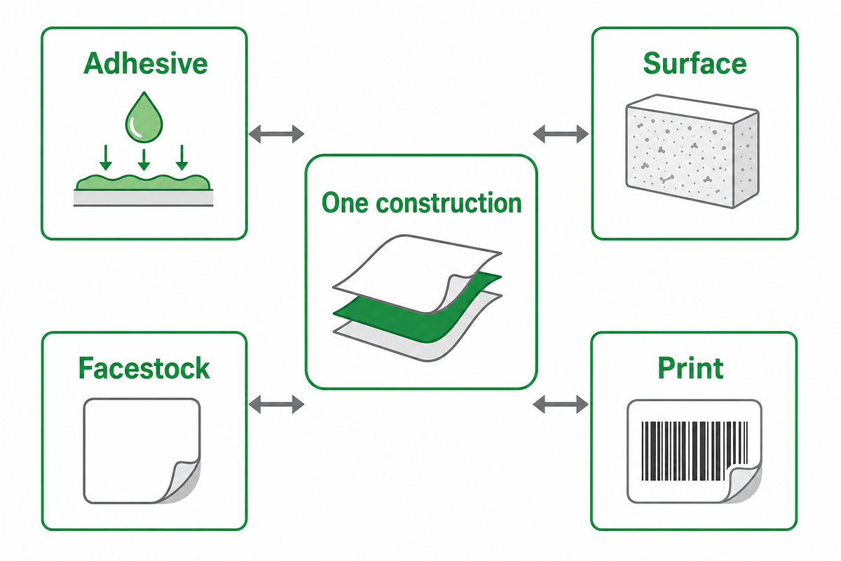 Adhesive, Surface, Facestock and Print Form One System — Guanma