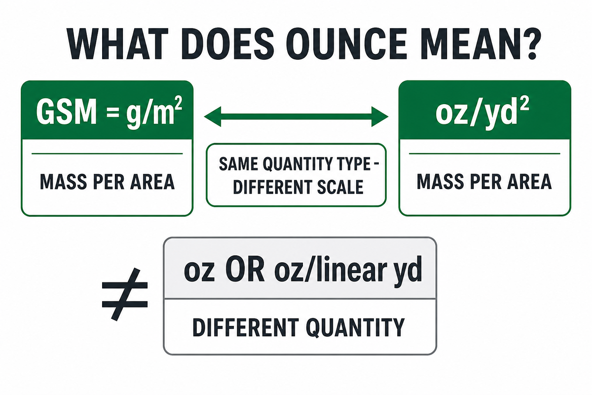What does “ounce” mean in a GSM converter?