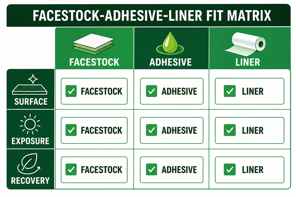 Use the Facestock-Adhesive-Liner Fit Matrix — Guanma