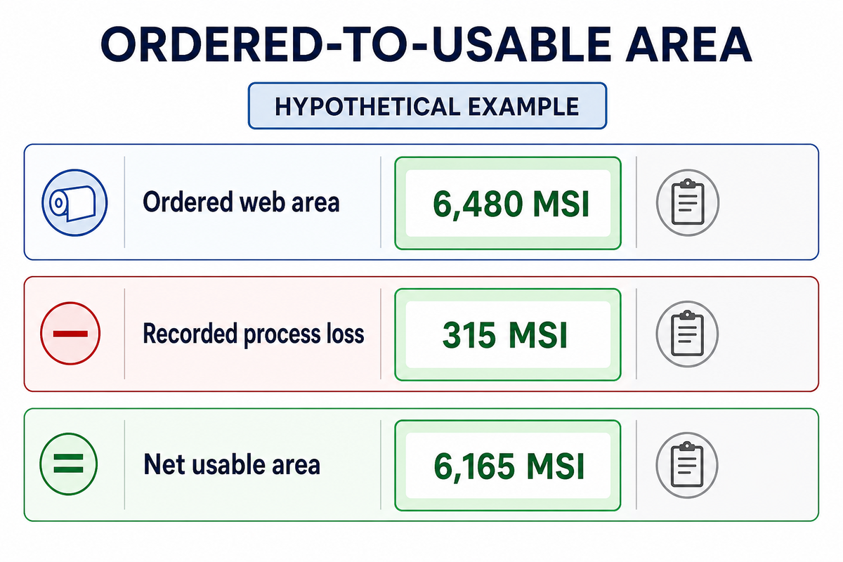 Ordered area is not usable area