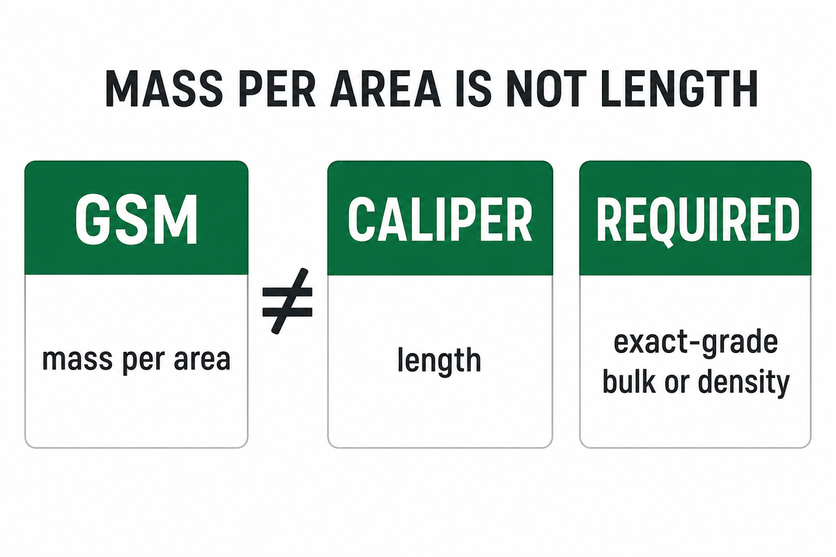 Why GSM cannot be converted directly to paper thickness — Guanma