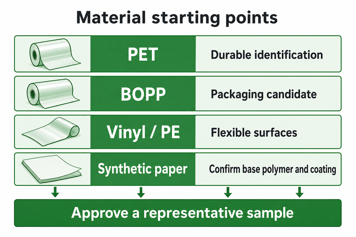 Which waterproof label material should a printing company choose? — Guanma