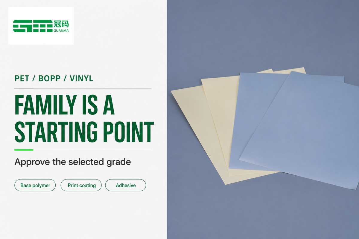 PET, BOPP, vinyl and synthetic paper: where each fits — Guanma
