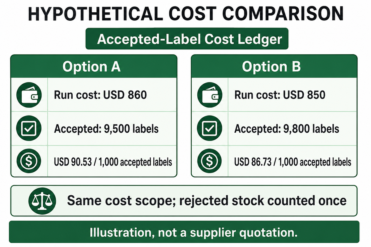 Compare cost per 1,000 accepted labels — Guanma