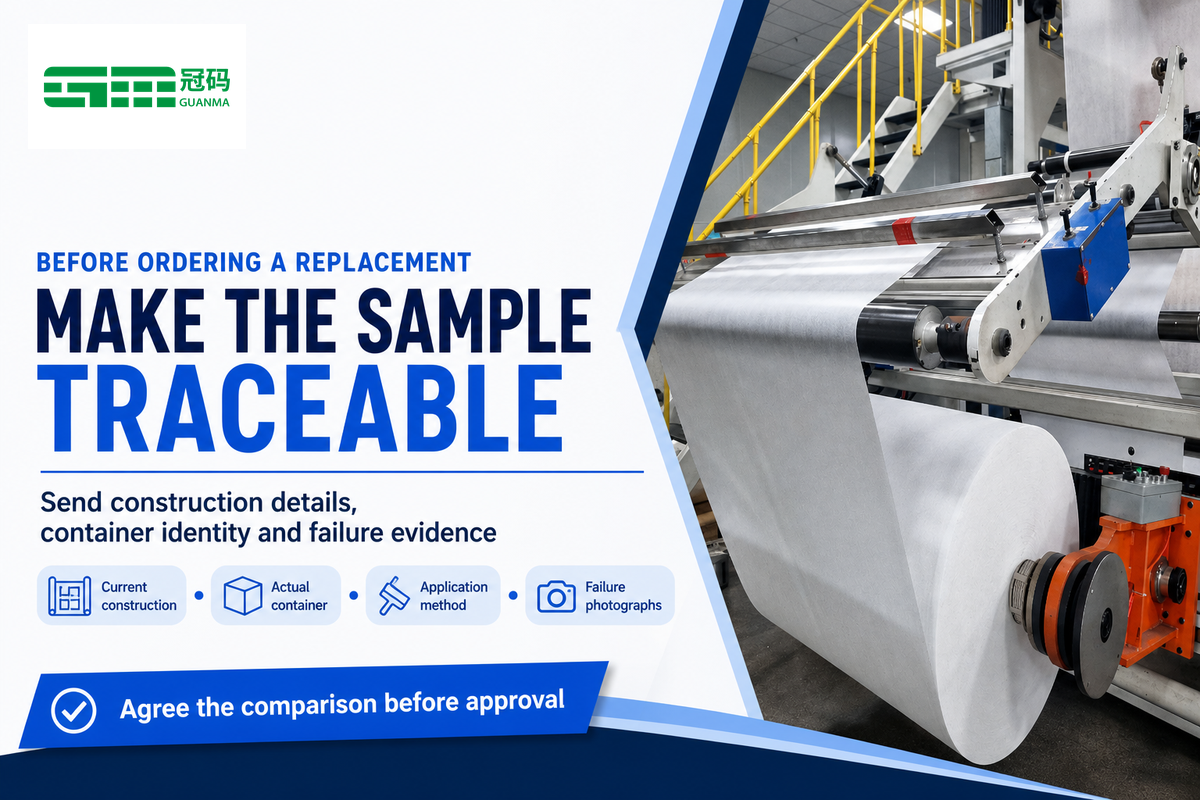 A useful supplier brief identifies the current construction, actual container and failure conditions before sampling.