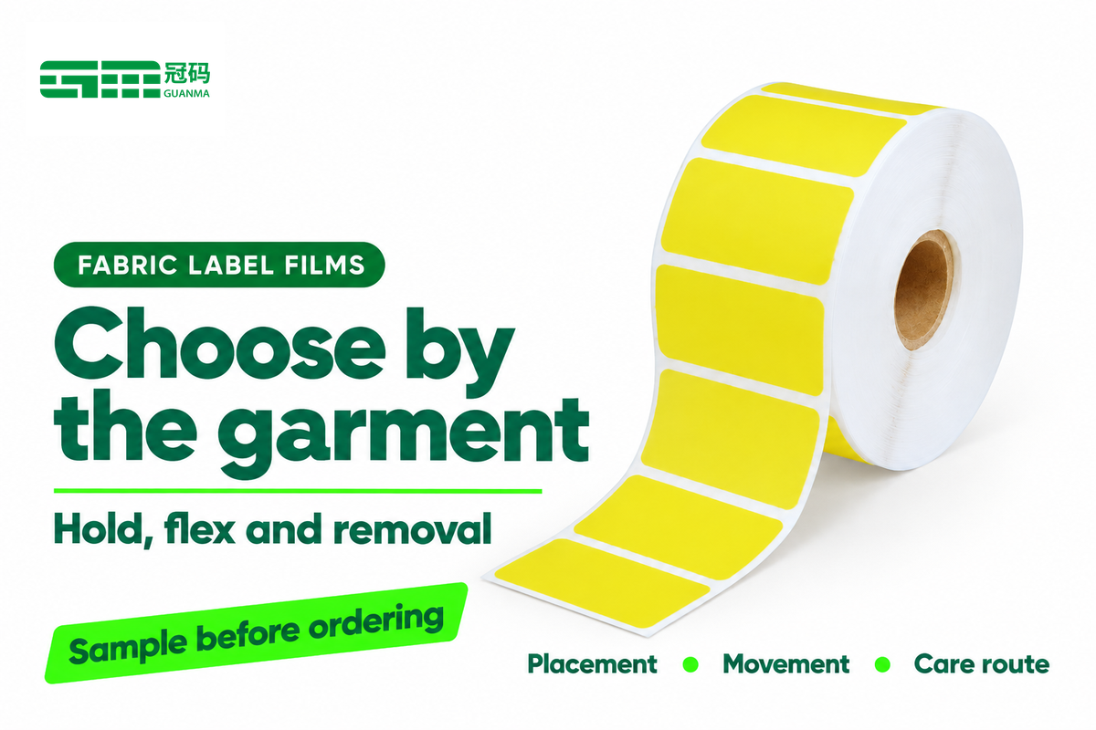 most stable self-adhesive label film for fabrics?