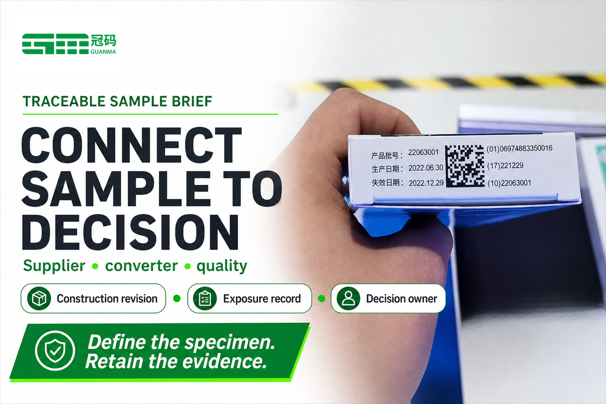 A matched sample brief must connect supplier, converter, container and quality approval.