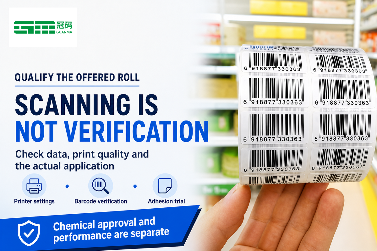 One successful scan does not establish barcode quality; verify against the intended application, per GS1.