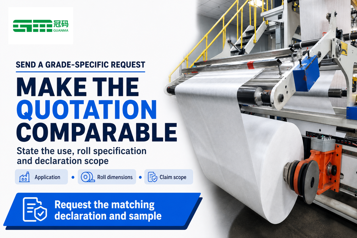 Give Guanma the actual roll dimensions, intended use and required claim so the quotation identifies a testable construction.