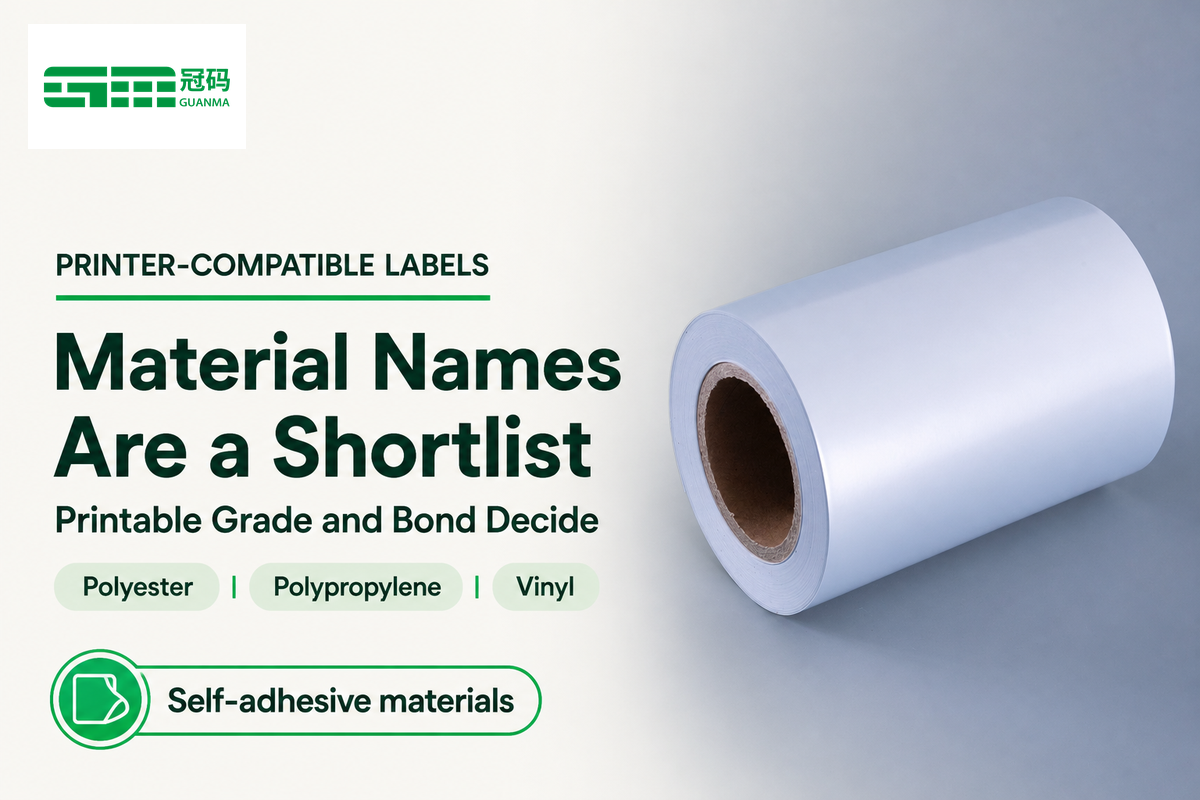 PET stiffness, PP packaging options and vinyl flexibility must be judged with printable grade and adhesive (Label Academy).